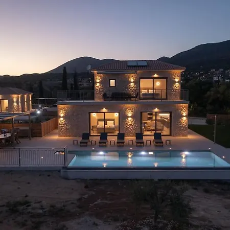 Вилла Brand New Kefalonia Stone - Trapezaki Tranquility Трапезаки