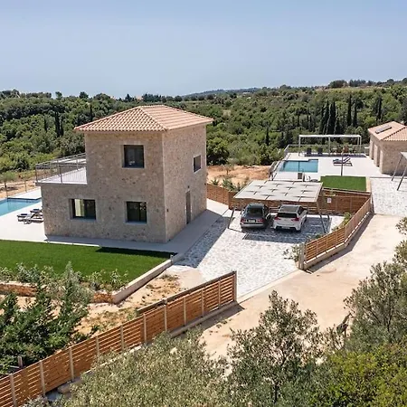 Вилла Brand New Kefalonia Stone - Trapezaki Tranquility *